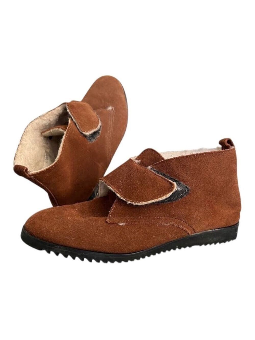 Outdorables Vtg. Cottage Core Ankle Boho Leather Chukka Bootie SZ 7.5 Made In US